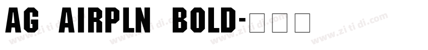 AG AirPln Bold字体转换